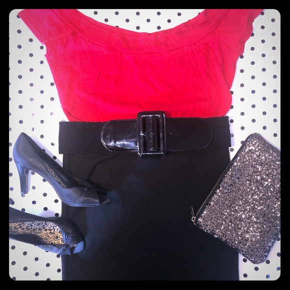 Dresses & Skirts - Black Stretch pencil skirt sz L Pinup Wiggle Sexy